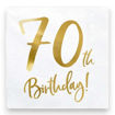 Picture of 70TH BIRTHDAY WHITE PAPER NAPKINS 33 X 33CM - 20 PACK